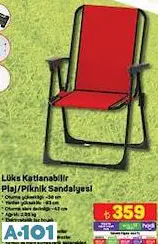 LÜKS KATLANABİLİR PLAJ/PİKNİK SANDALYESİ